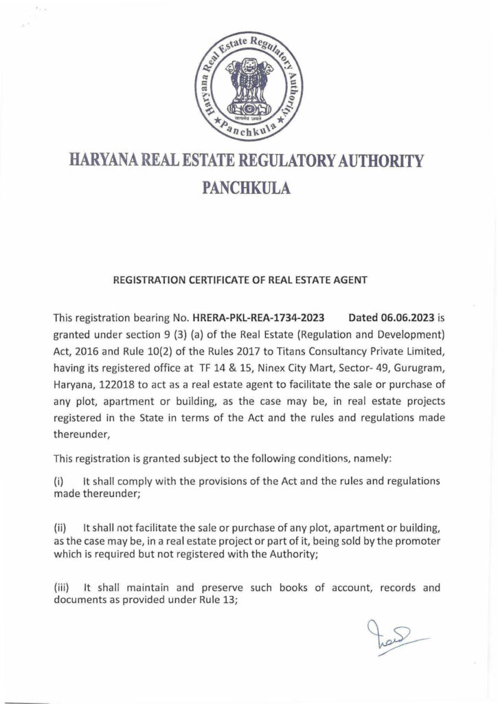 RERA Certificate 01